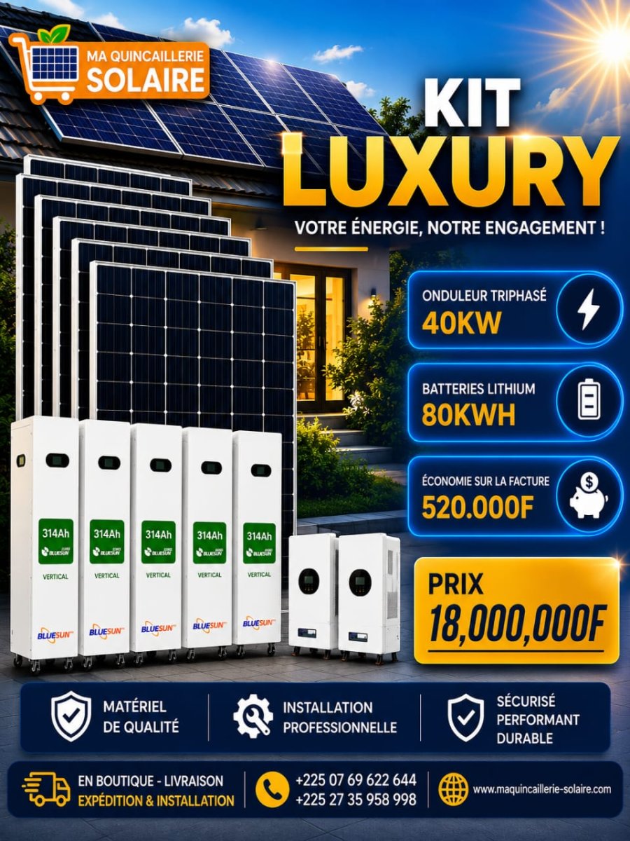 KIT LUXURY  Triphasé 40kW / 64 kWh